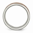 thumbnail image 2 of Titanium Grooved 8mm Brown IP-plated Polished With brushed Center Band Size: 7; for Adults and Teens; for Women and Men, 2 of 6