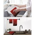 thumbnail image 5 of Ombre Red Geometric Kitchen Dish Towels for Drying Dishes Set of 4, Modern Abstract Art Waffle Weave Microfiber Hand Tea Bathroom Towels Quick Dry & Absorbent Towel 15.7x23.6, 5 of 7