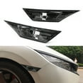 thumbnail image 3 of Smoked Side Marker Signal Lights Marker Lamp Lens LED Bulbs For Honda Civic 2016 2017 2018;Smoked Side Marker Signal Lights LED Marker Lamp For Honda Civic 2016-18, 3 of 6