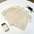 thumbnail image 5 of Multi-use Storage Pouches 1 Pcs, Cotton Mesh Drawstring Bags for Fruits, Vegetables, Bath Soap, Miscellaneous Items, Grocery Organization, Easy to Clean Reusable Food Holder, 5 of 6