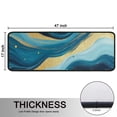 thumbnail image 5 of Kitchen Rugs Sets Of 2,Blue Gold Wave Marble Pattern Anti Fatigue Kitchen Mat Rugs Non Slip Washable,Decorative Kitchen Floor Mats for Kitchen,Sink,Laundry,17"x47"+17"x47", 5 of 5
