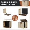thumbnail image 3 of Nihsuao Store-It-Out Midi Horizontal Durable 36 Cu.ft Resin Outdoor Storage Shed With Heavy Duty Floor and Locking Latch, for Lawnmowe, Garden Tools, Brown & Beige, 3 of 8