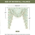 thumbnail image 3 of VOGOL Farmhouse Waterfall Valance 39x43 Inch - Vintage Botanical Print Sheer Voile, Beaded Tassels for Bedroom & Kitchen Windows, 3 of 7