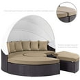 thumbnail image 5 of Lounge Daybed Sofa Bed, Brown, Rattan, Wicker, Outdoor Patio Balcony Cafe Bistro Garden Hospitality Restaurant, Modern Contemporary HB34964, 5 of 9