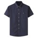 thumbnail image 1 of Mens Manga Corta Botón Abajo Camisas Negocios Turndown Cuello Raya Camisa de Bolsillo, Blusa de Manga Corta, 1 of 9