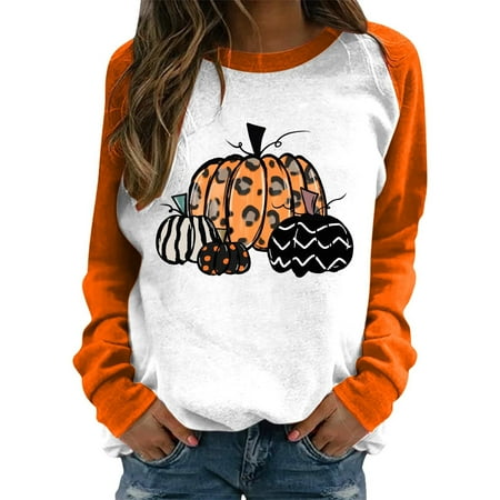 

Women Casual Round Neck Print Raglan Sleeve Long Sleeve Sweatshirt Top Plain Maternity Sweatshirt White Medium