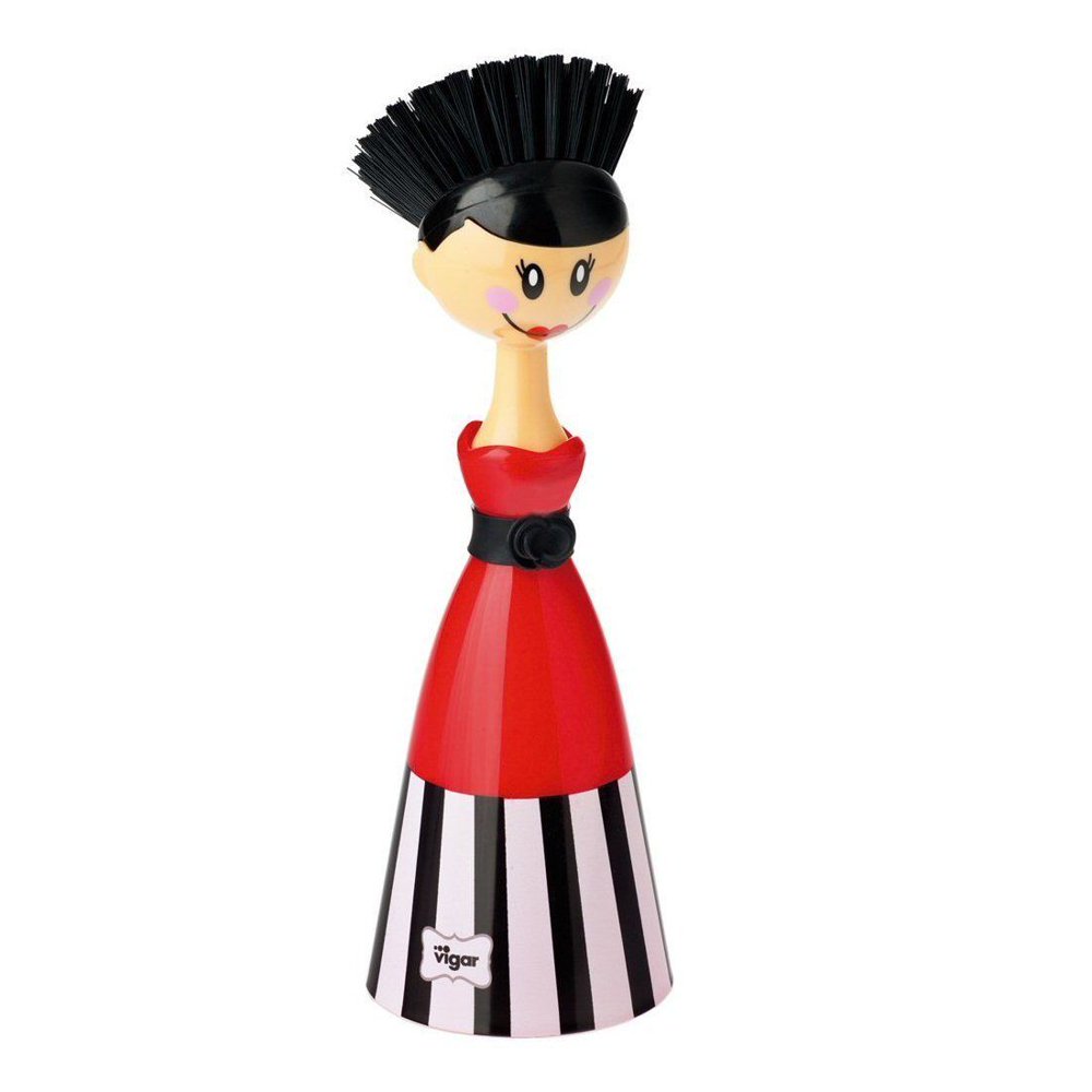 Vigar Dolls Olivia Dish Washing Brush with Dress Stand