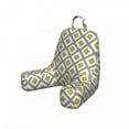 thumbnail image 1 of Geometric Reading Pillow Cover, Repetitive Simplistic Abstract Rhomb Check Pattern in Bicolour Design, Unstuffed Printed Bed Rest Case from Soft Fabric, Small, Dimgray Khaki White, by Ambesonne, 1 of 4