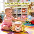 thumbnail image 3 of Joycrown 7-in-1 Baby Activity Cube Drum with Music & Light , Montessori Learning Toys with 9 Sensory Shape Sorter,Christmas Birthday Shower Gifts for Toddler Kids Boys Girls Age 18 Months+(Yellow), 3 of 10