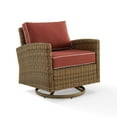 thumbnail image 3 of Bradenton Outdoor Wicker Swivel Rocker Chair Sangria/Weathered Brown, 3 of 10