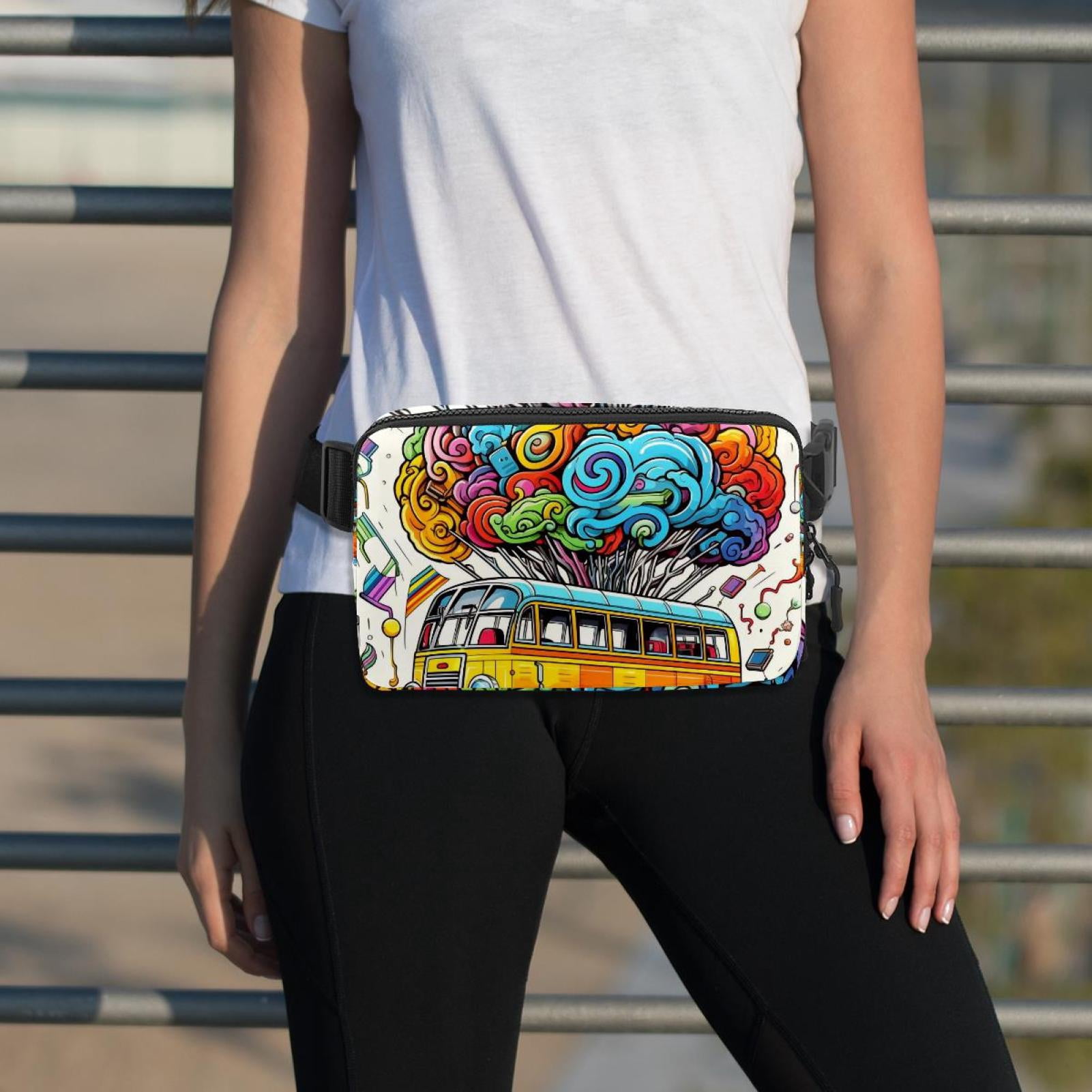 Graffiti Running Belt Waist Bag Fanny Packs, Lightweight Adjustable with Extension Strap, Unisex