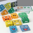 thumbnail image 2 of Bloc d'Expression en Bois, Casse-Tête d'Expression Bloc de Construction 16 Pcs Forte Interaction pour Terrain de Jeu, 2 of 8
