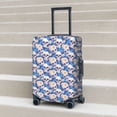 thumbnail image 6 of Susaid white Skull blue daisy Print Elastic Washable Suitcase Cover with Hidden Zipper, Fits 18-32 Inch Luggage for Protection During Travel-Small, 6 of 7