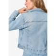 thumbnail image 2 of Ellos Women's Plus Size Classic Denim Jacket Oversized Jean Jacket, 2 of 6
