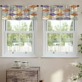 thumbnail image 2 of LALILO Kitchen Curtain Valance Tile With Colorful Patchwork Rod Pocket Window Curtain 52"x 18" Set of 2, 2 of 5