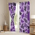 thumbnail image 3 of Homewish Abstarct Camo Camouflage Blackout Curtains Set of 2 (52x84 Each),Country Mallard Window Curtains,Purple Black Curtains and Drapes For Kids,Breathable Home Decor, 3 of 6