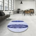 thumbnail image 4 of Ahgly Company Tapis d'Intérieur Lavable en Machine Carré Transitionnel Bleu Ciel, 3 Pieds Carré, 4 of 7
