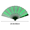 thumbnail image 2 of Coollooc Holographic Folding Clap Fans, Fans for Line Dancing, Handheld Folding Rave Fan, Chinese Handheld Tai Ji Fan for Men and Women, Festival, Line Dance, Kungfu, Martial Art, Gift(A,4), 2 of 9