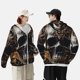 thumbnail image 4 of Fotbe Gold Pattern Black Skull Chaqueta con Protección Solar UPF 50+ para Hombre y Mujer, Camisa con Capucha y Bolsillos-Large, 4 of 7