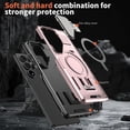 thumbnail image 6 of ELEHOLD Magnetic Case for Samsung Galaxy S24+, Military Grade Shockproof Rugged Case Built-in Metal Camera Cover with Stand,Rosegold, 6 of 7