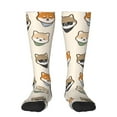 thumbnail image 2 of Picia Women Crew Soft Moisture-wicking Socks Shiba Head Face Pattern Design Cotton Socks, One Size fit All, 2 of 9