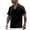 Black, variant on Short Sleeve Shirts for Men Button Down Black Breathable Linen Shirts Textured Athletic T-Shirt Activewear Birthday Gifts for Men, Size L