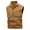 Brown, variant on UVEASISHA Men's Casual Vest Outdoor Lightweight Fishing Vest Outdoor Travel Photo Sleeveless Cargo Jacket with Zipper Pockets Army Green M