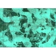 thumbnail image 1 of Ahgly Company Machine Washable Indoor Rectangle Abstract Turquoise Blue Modern Area Rugs, 8' x 10', 1 of 4