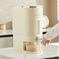 thumbnail image 4 of Bewildely Cubo de arroz sellado dispensador de granos PET y PP duradero blanco crema 5 kg, 4 of 6