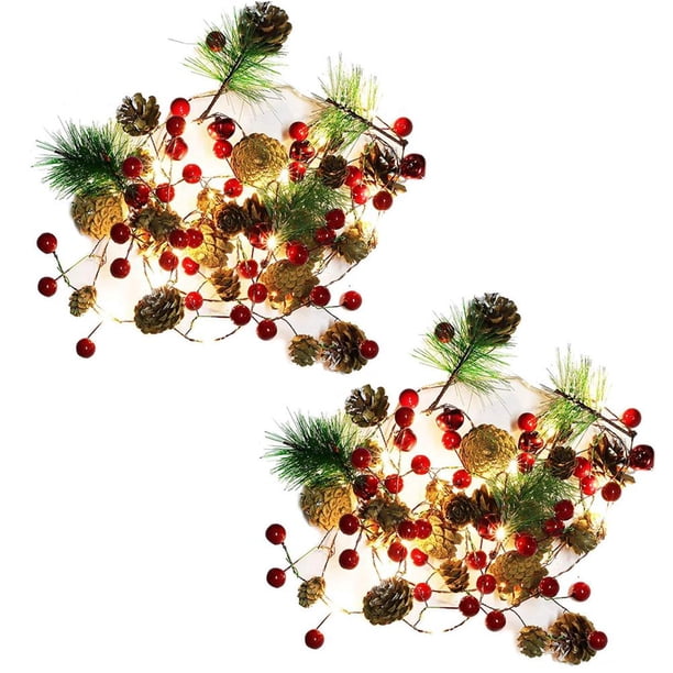 Navidad Cono De Pino Decoración Luces Luces De Hadas Guirnalda Luces De Cadena De Pino Para Árbol De Navidad Y Decoración Del Hogar Yuarrent HA045894-02