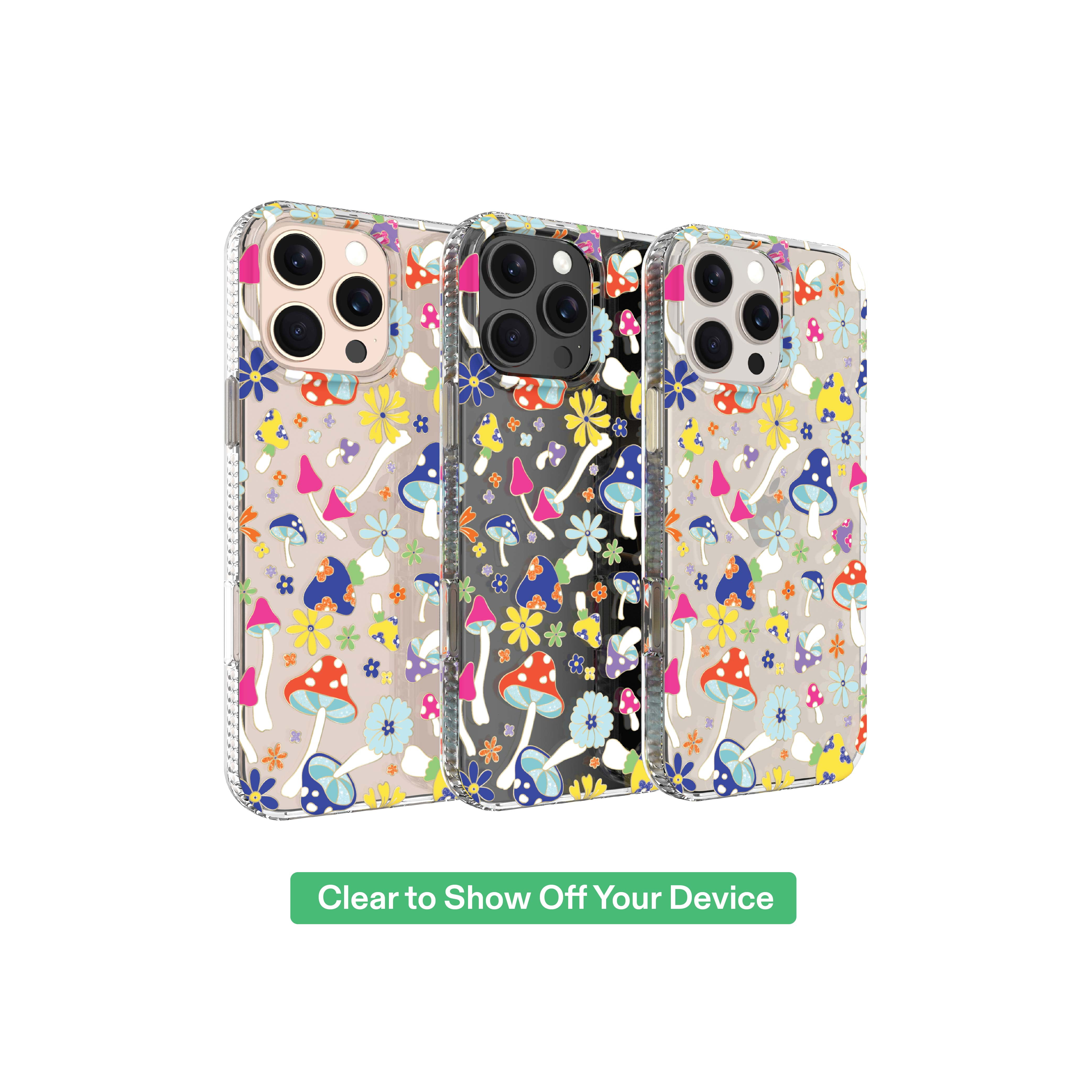 onn Phone Case for iPhone 16 Pro - Multicolor Mushroom