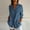Blue, variant on Blmnix Cute Blouses for Women Fall Must-Haves Army Green Draped Solid Color Workout Tops Women V-Neck Long Sleeve Blouses
