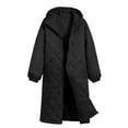 thumbnail image 4 of HOMBOM Long Coats for Women Quilted Black Windproof Winter Lightweight Warm Hooded Womens Jackets Puffer, 4 of 7