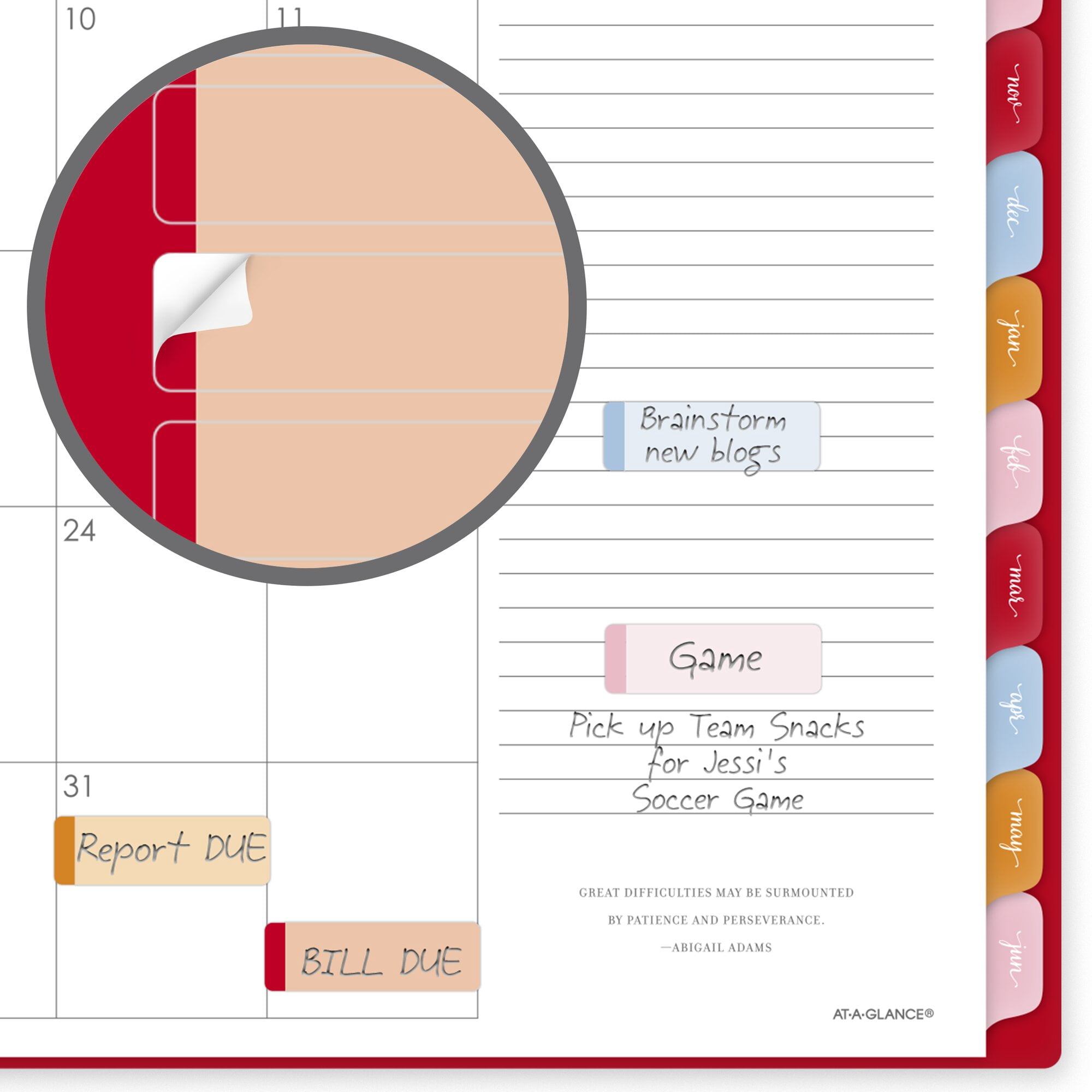 AT-A-GLANCE Harmony Academic 2026-2027 Weekly Monthly Planner Scarlet Large 8 12