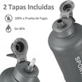 thumbnail image 4 of Termo 2 Litros,Botella de Agua 2 Litros,Termo de Acero Inoxidable,Mantiene las Bebidas Frías 48 Horas,para Gimnasio, Deportes y Oficina(Gris), 4 of 4