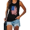 thumbnail image 4 of Anbech 4th of July Women's Tank Tops Graphic USA Flag Sleeveless Tees Summer Casual Cami Shirts, 4 of 7