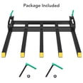 thumbnail image 1 of Clamp on Debris Forks Fits 48" Bucket, 2500 LBS Load Capacity Clamp on Pallet Forks, Heavy Duty Tractor Bucket Attachments for Loader Bucket Skidsteer Tractor, 1 of 7