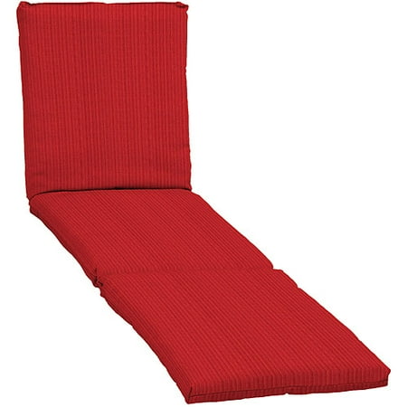 Mainstays Outdoor Chaise Cushion, Red - Walmart.com