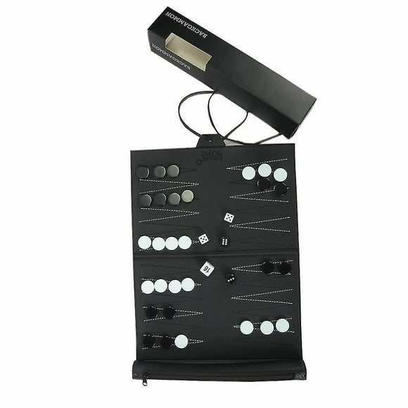 Portable Travel Games Backgammon Set Board Pu Chessboard,,