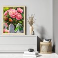 thumbnail image 3 of (11CTACC-877 45x55 color) hilo algodón ecológico bordado 11CT 3 hebras impresión 45*55cm kit serie flores punto cruz robin y rosa, 3 of 9