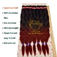 thumbnail image 3 of X-Pression 52" 7X Pre-stretched Braids, Braiding Hair Extensions African Kinky, Pre-Cut, Pre-Stretched, Synthetic Fiber, 7 bundles, Soft & Shiny, Ready for Hot Water Use, 390g, 3 of 10