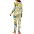 thumbnail image 3 of Yuyamidu Daily Sleepwear for Women Flower Pajama Set of 2 Personalized Yoga Jogger Sport Pullover Outfits Size L Fashion Long Sleeve Night Pants and Tops, 3 of 7