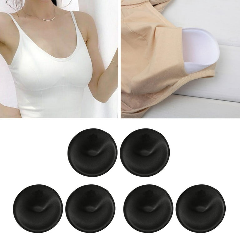 3 Pairs Bra Pads Inserts Push Up Removable Sew Cups Enhancers Inserts for  Top Swimsuit Sports Bra Black 