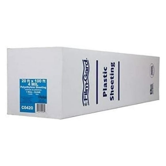 Film-Gard Plastic Sheeting 4 mil x 20 ft. W x 100 ft. L Polyethylene Clear