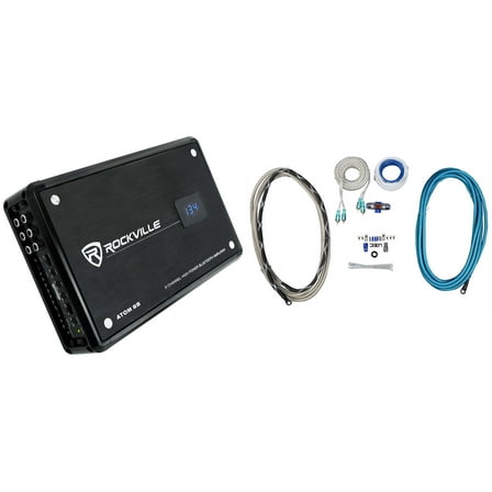 Rockville ATOM 8B 8-Channel 3500 Watt Marine/Boat Amplifier w/Bluetooth Amp Kit