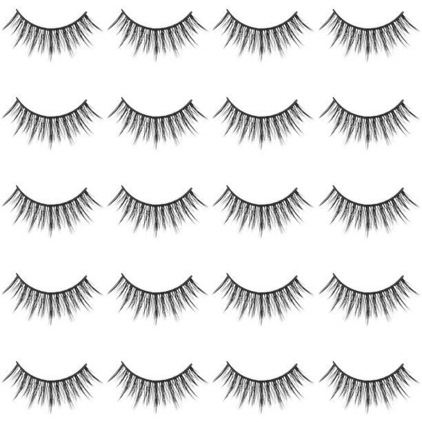10 pares pestañas postizas de pestañas esponjosas extensiones mujeres accesorios de maquillaje
