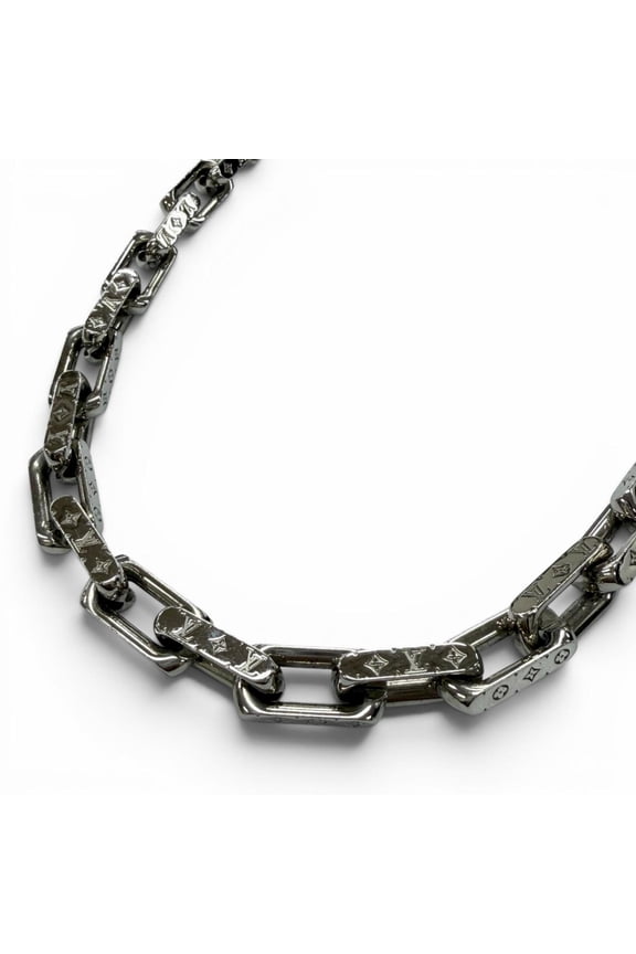Pre-Owned LOUIS VUITTON (Louis Vuitton) 2020 model M64196 Collier Chain Monogram Necklace,...