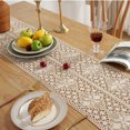 thumbnail image 5 of Camino de mesa de algodón y lino,Beige,Rectangular,Con pompón,Encaje de ganchillo,Mantel de malla elegante para decoración bohemia, boda, despedida de soltera, mesa de comedor,30x200 cm TUNC Sencillez, 5 of 5