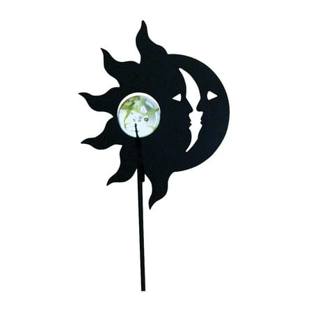 Sun -Moon Marble Garden Stake