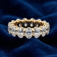 thumbnail image 4 of Pompeii 6 Ct TW Oval Cut Moissanite Eternity Ring 14k Yellow Gold Womens Wedding Band (,), 4 of 5